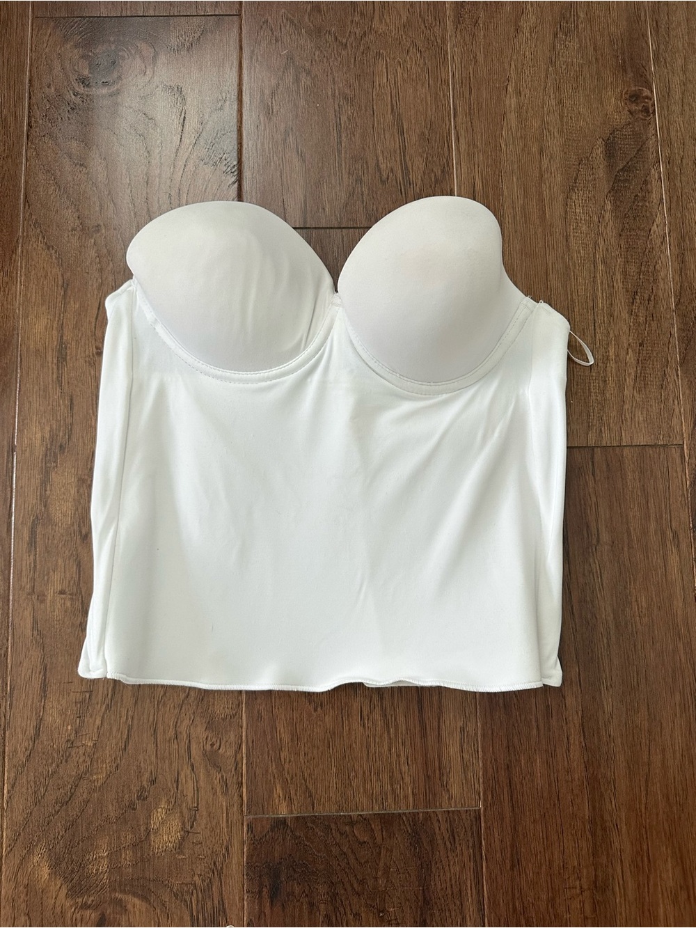 Felina White Strapless Bustier Top